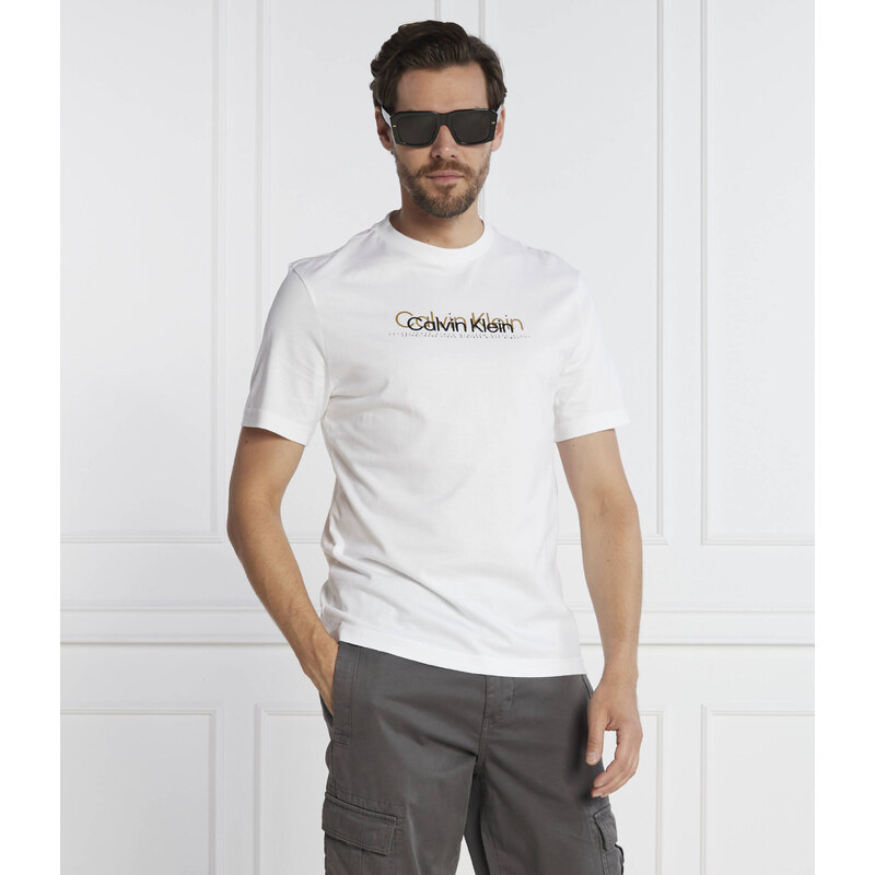 Calvin Klein Tričko DOUBLE FLOCK LOGO | Regular Fit