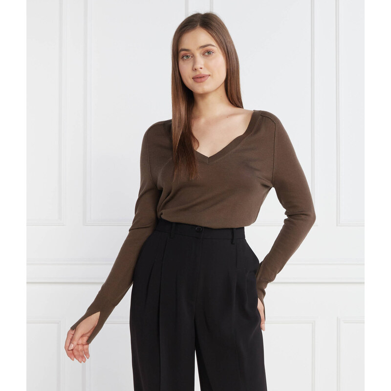 Calvin Klein Vlněný svetr EXTRA FINE V-NK | Regular Fit