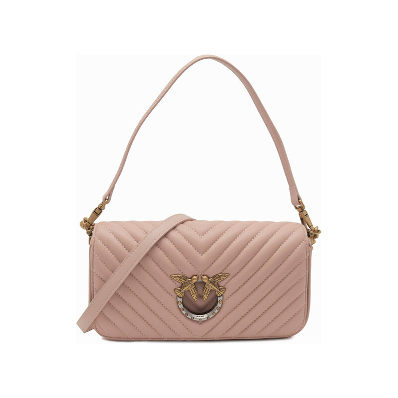 Pinko Kůžoná crossbody kabelka LOVE CLICK MINI NAPPA