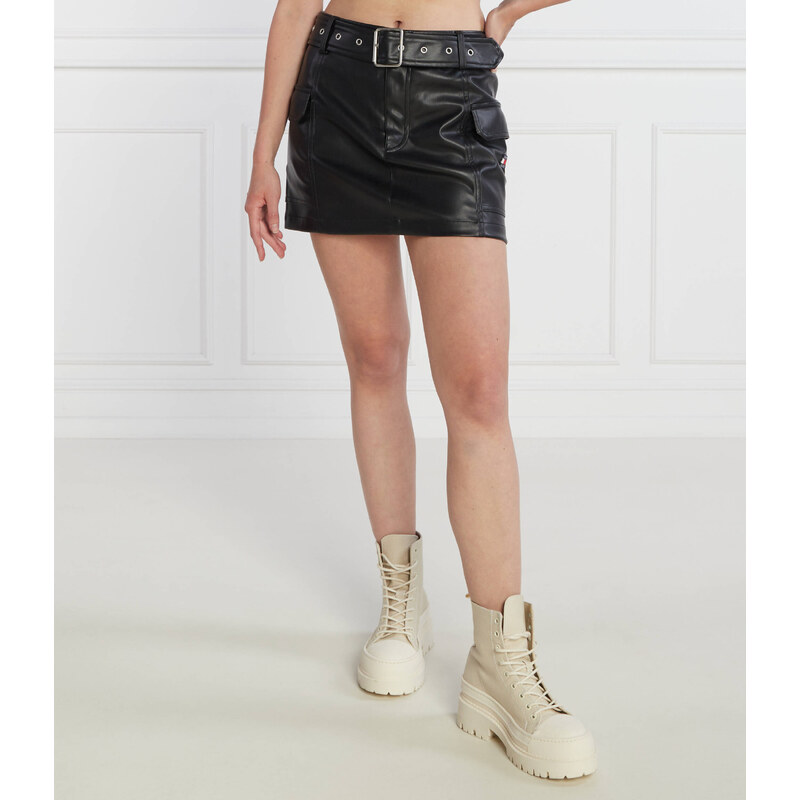 Tommy Jeans Sukně TJW BUCKLE PLEATHER 84344459