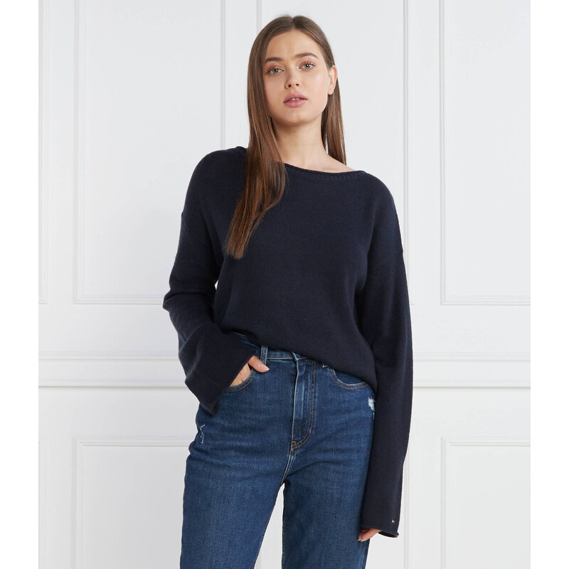 Tommy Hilfiger Vlněný svetr BOAT-NK | Relaxed fit