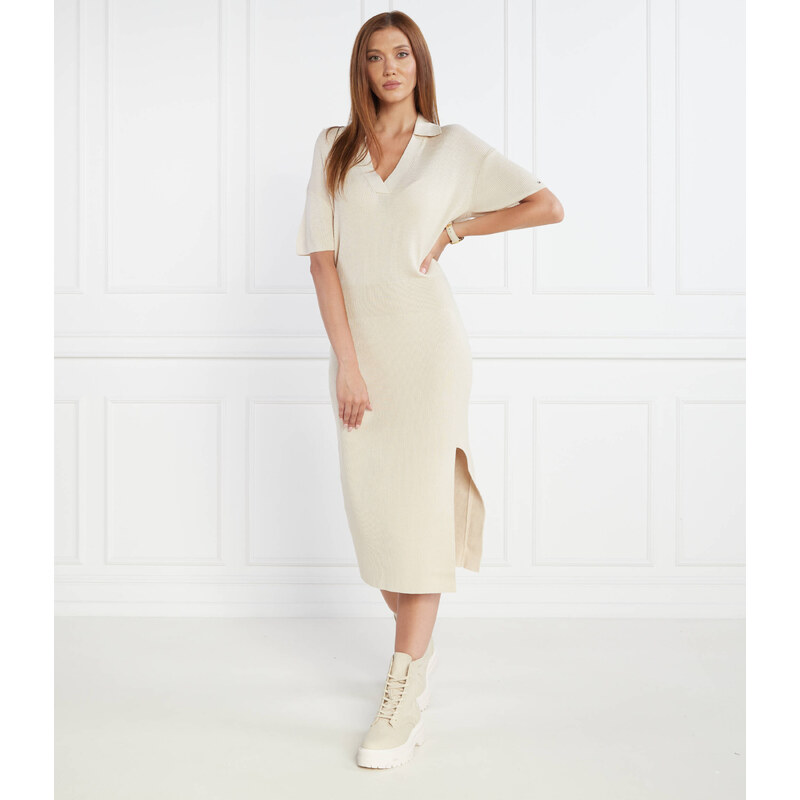 Tommy Hilfiger Šaty OPEN POLO BLOUSSON SS |s příměsí hedvábí 99952233