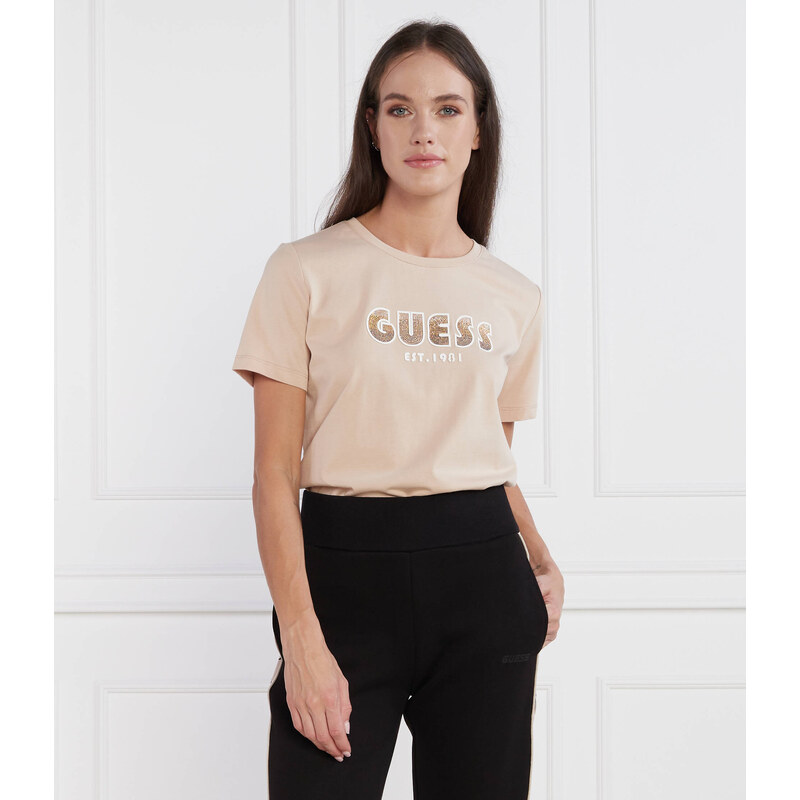 GUESS Tričko SS CN SHADED LOGO TEE | Regular Fit