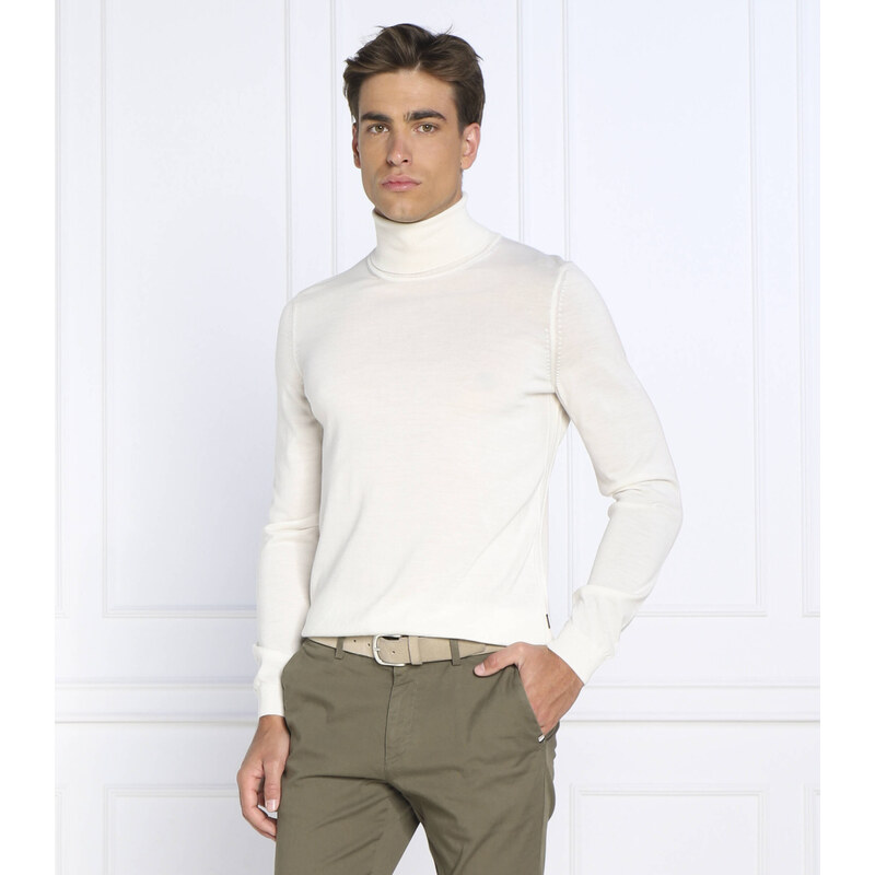 BOSS BLACK vlněný rolák musso-p | slim fit