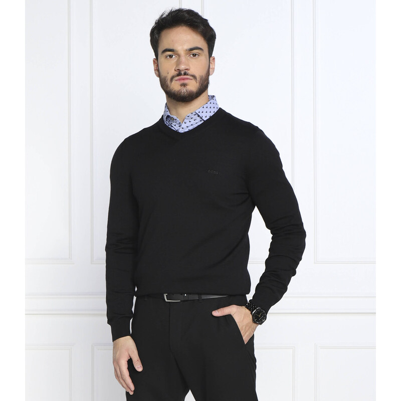 BOSS BLACK vlněný svetr baram-l | regular fit