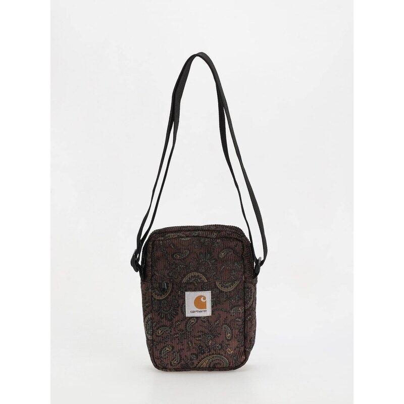 Carhartt WIP Flint Shoulder Pouch (paisley print buckeye)vínově červená