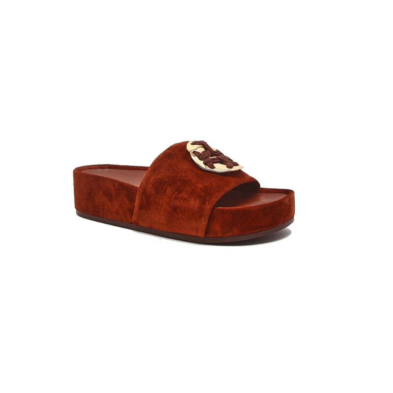 TORY BURCH Pantofle WOVEN | semiš 72053589