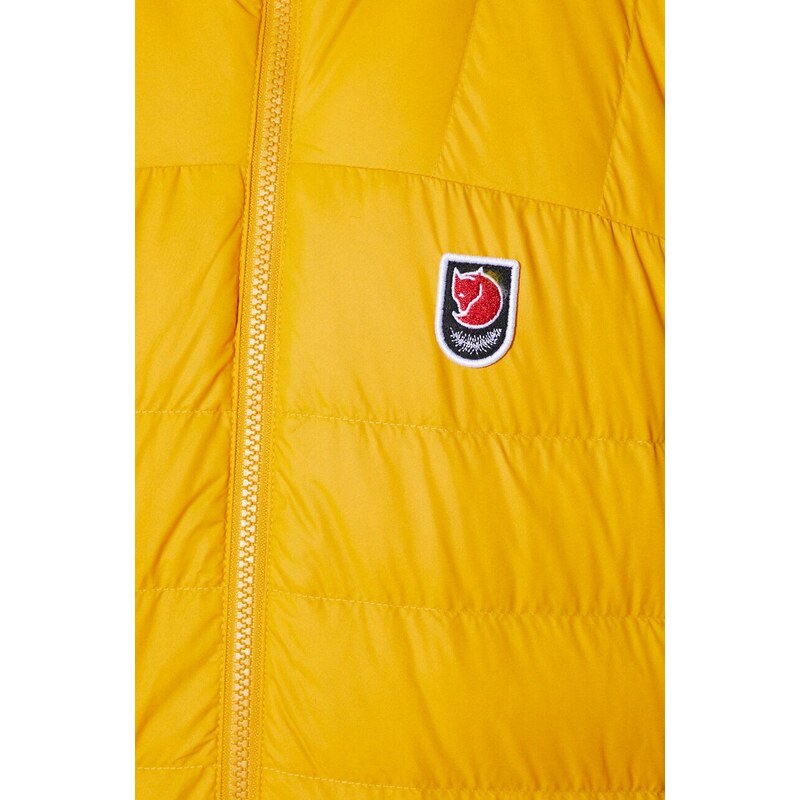 Péřová bunda Fjallraven Expedition Pack Down pánská, žlutá barva, přechodná