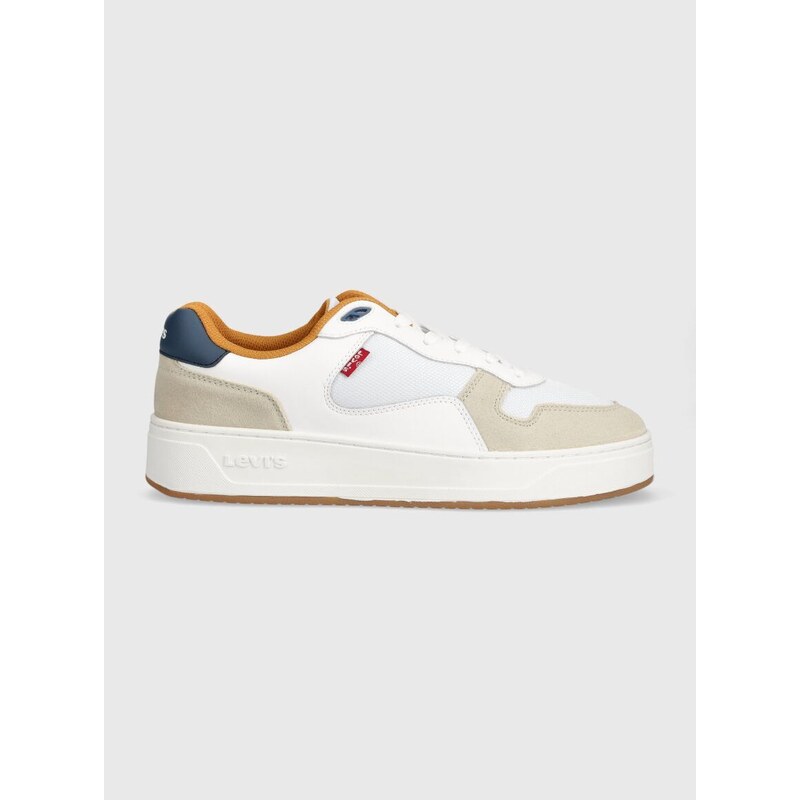 Sneakers boty Levi's GLIDE bílá barva, 235200.51