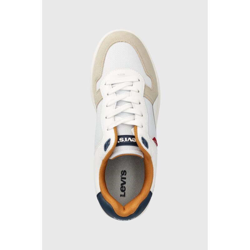 Sneakers boty Levi's GLIDE bílá barva, 235200.51