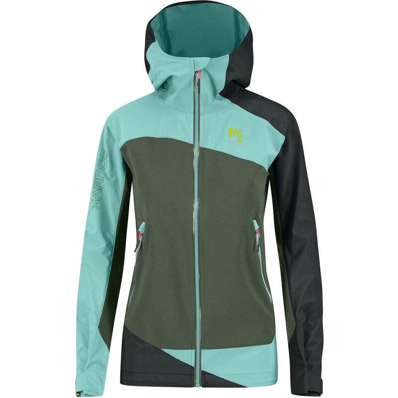 Karpos MARMOLADA outdoorová bunda, dámská, thyme/aqua ski/black sand 112725603