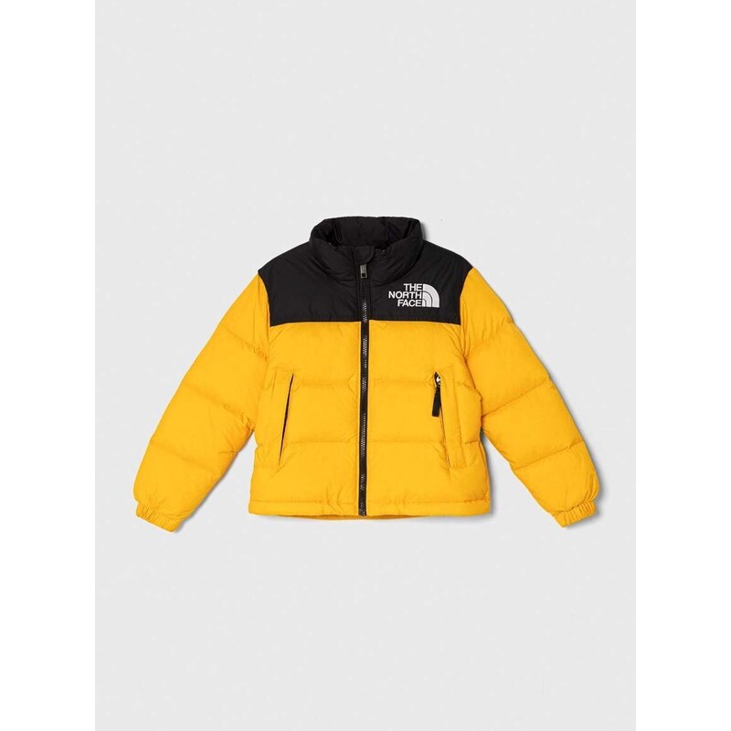 Dětská péřová bunda The North Face 1996 RETRO NUPTSE JACKET žlutá barva