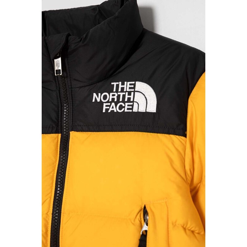 Dětská péřová bunda The North Face 1996 RETRO NUPTSE JACKET žlutá barva