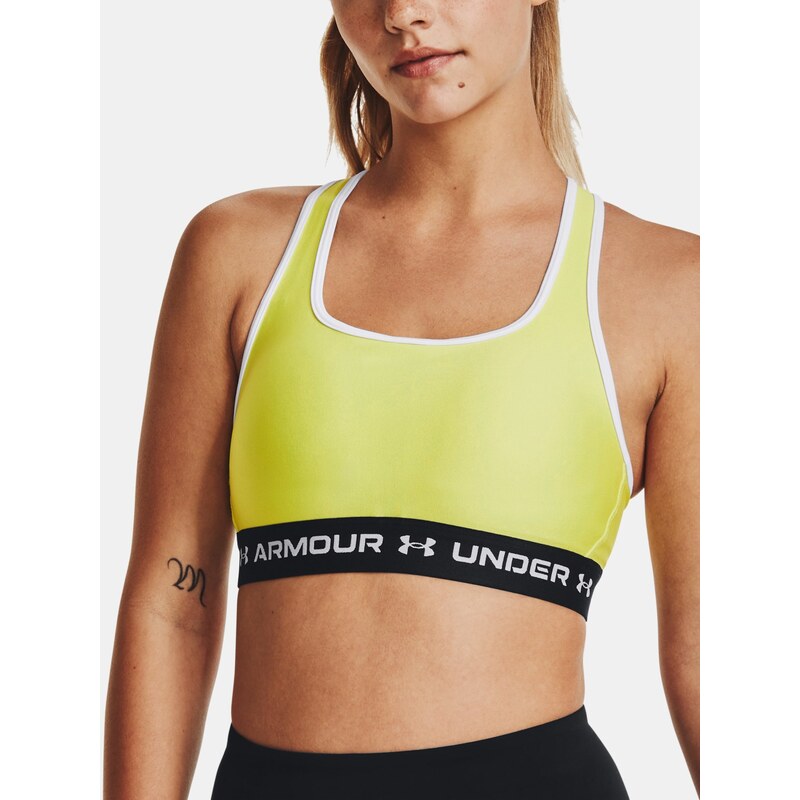 Under Armour Podprsenka Crossback Mid Bra-YLW - Dámské