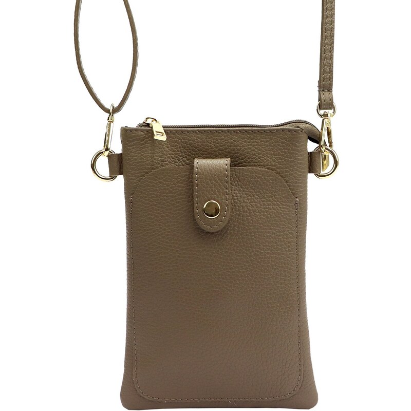 Kožená crossbody kabelka Luka 20-070 taupe