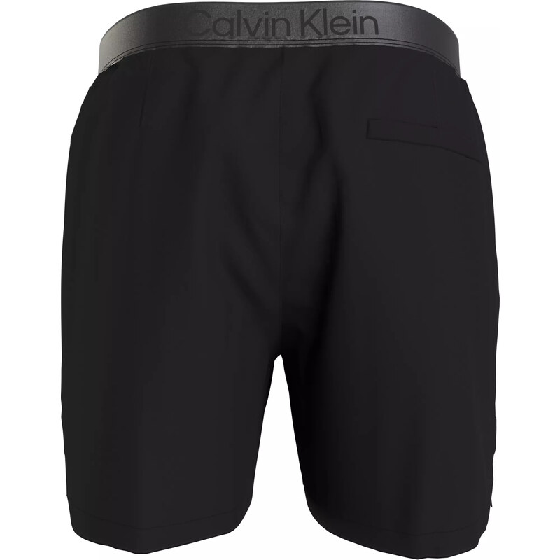 Pánské plavky Tkaný spodní díl MEDIUM DRAWSTRING KM0KM00919BEH - Calvin Klein