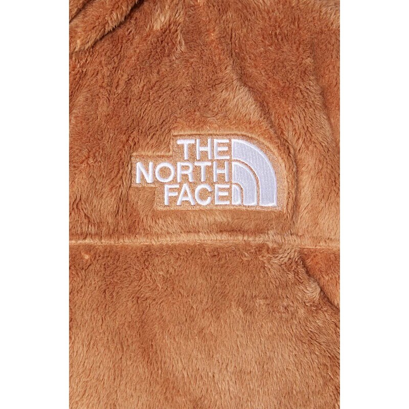 Péřová bunda The North Face Versa Velour Nuptse pánská, hnědá barva, zimní, oversize, NF0A84F7I0J1