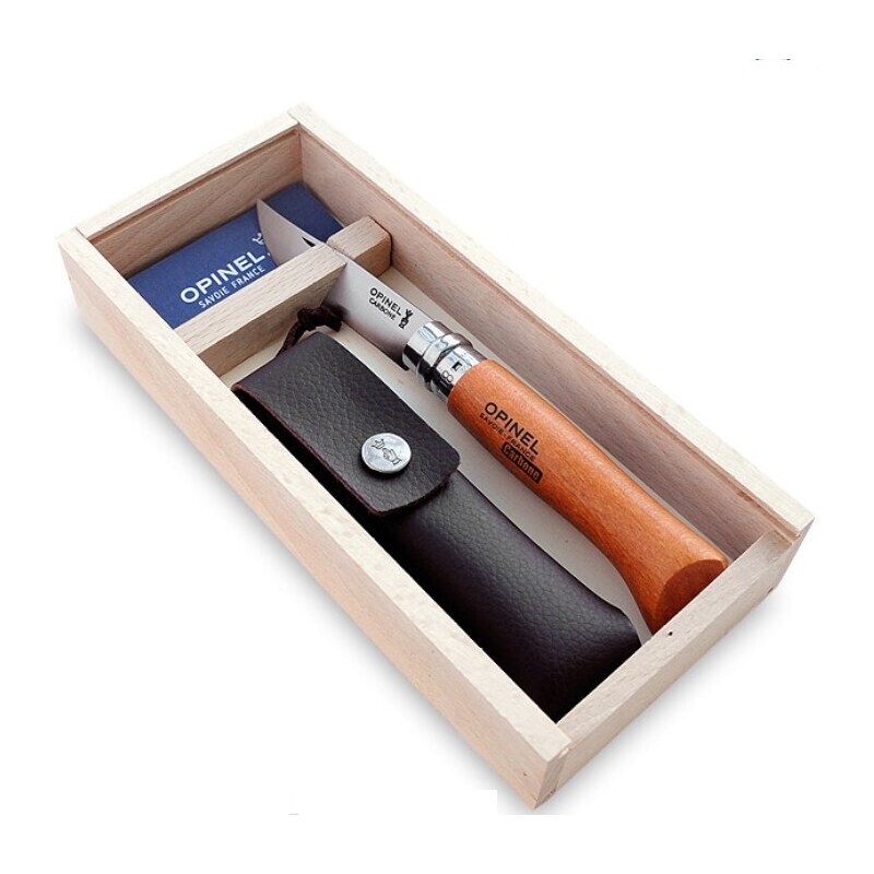 OPINEL VR N°08 Carbon, dárkové balení s pouzdrem