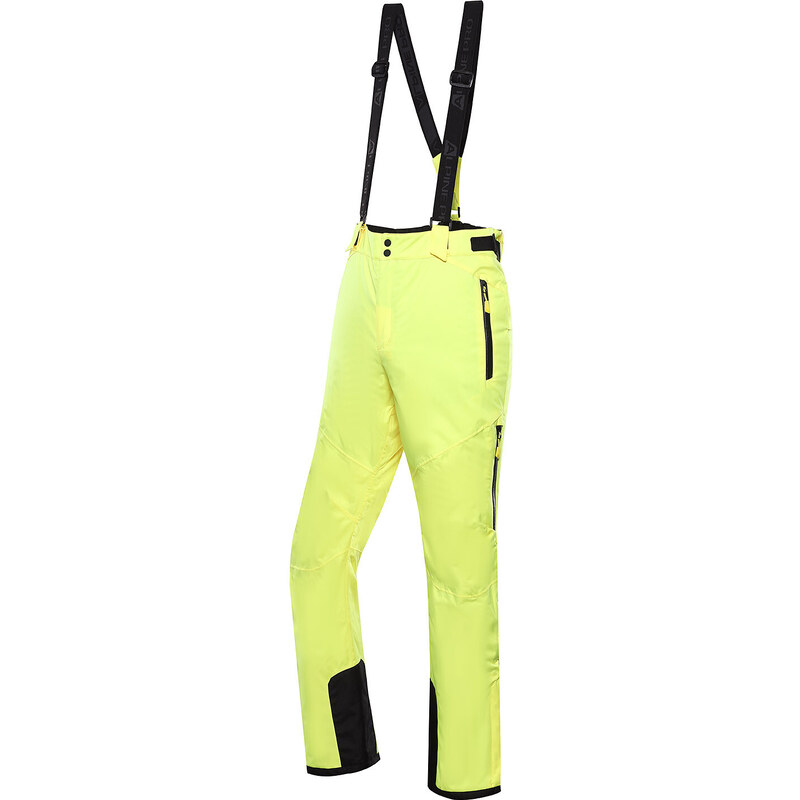 ALPINE PRO Pánské lyžařské kalhoty s PTX membránou LERMON - žlutá