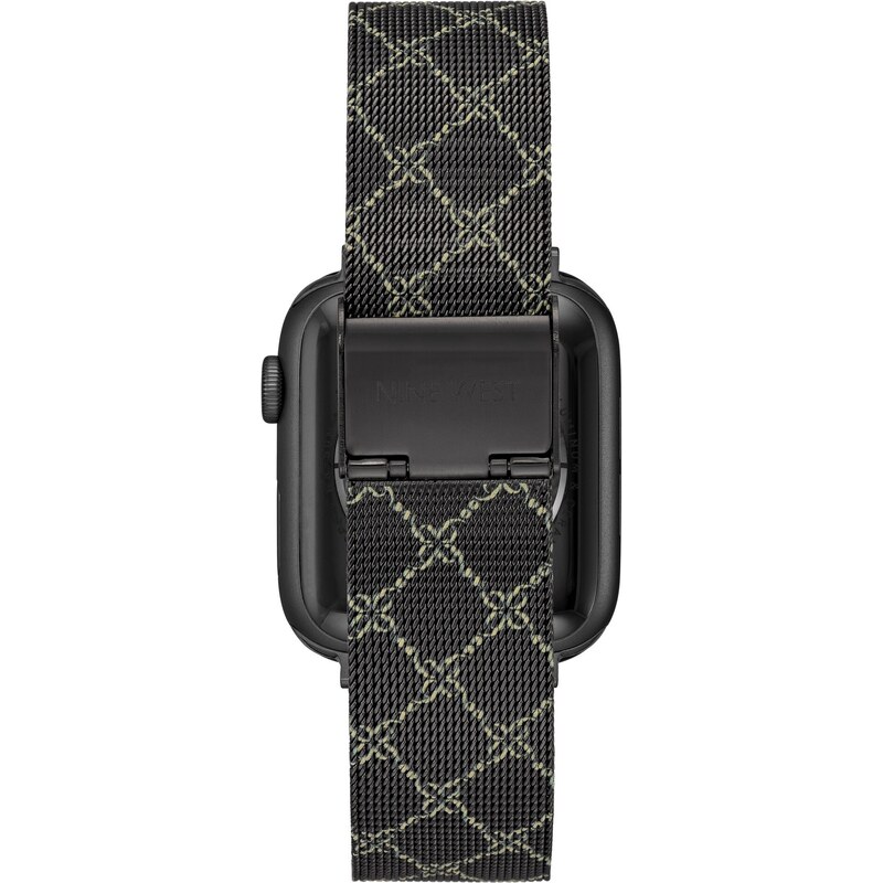 Nine West řemínek mesh tmavě šedý se vzorem, pro Apple Watch 42-45mm