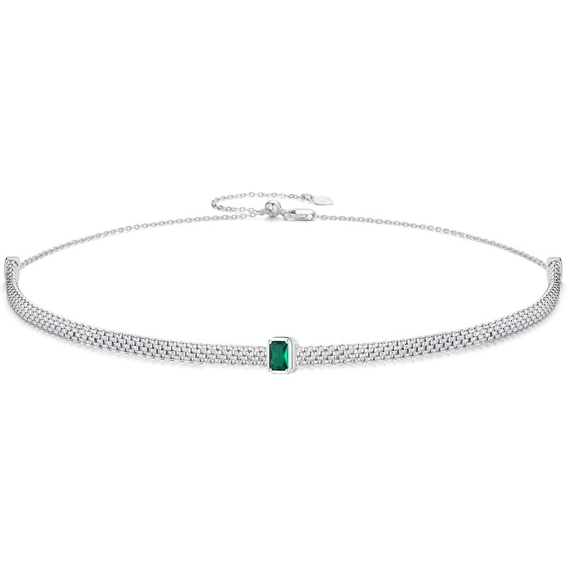 Royal Fashion stříbrný náhrdelník choker Elegance BSA003