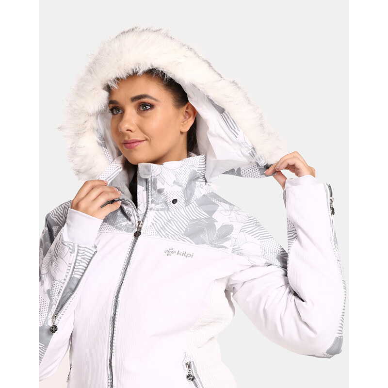 Dámská lyžařská bunda s integrovaným vytápěním Kilpi LENA-W bílá