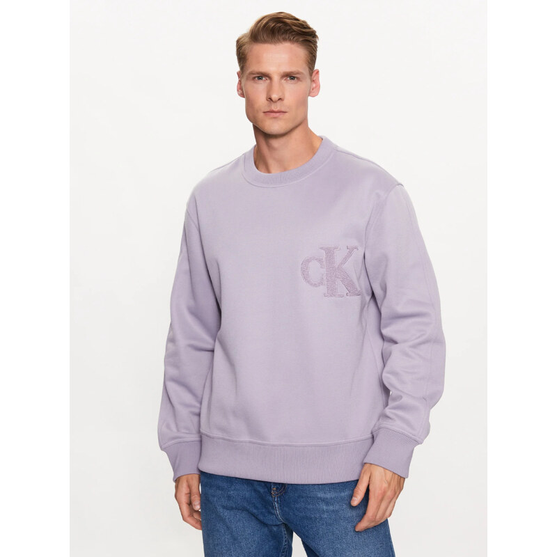 Calvin Klein pánská fialová mikina