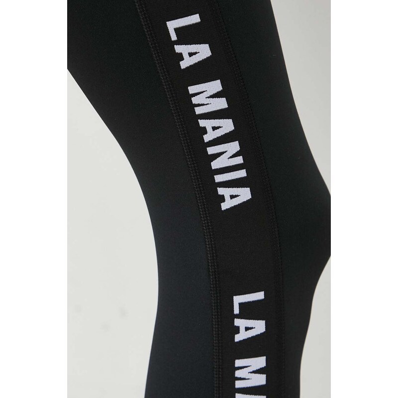 Legíny La Mania dámské, černá barva, s aplikací