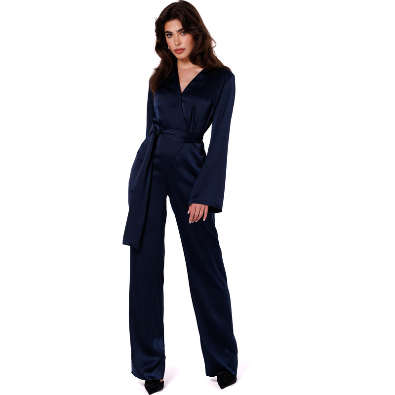 Makover Womans Jumpsuit K171 Navy Blue 107067121