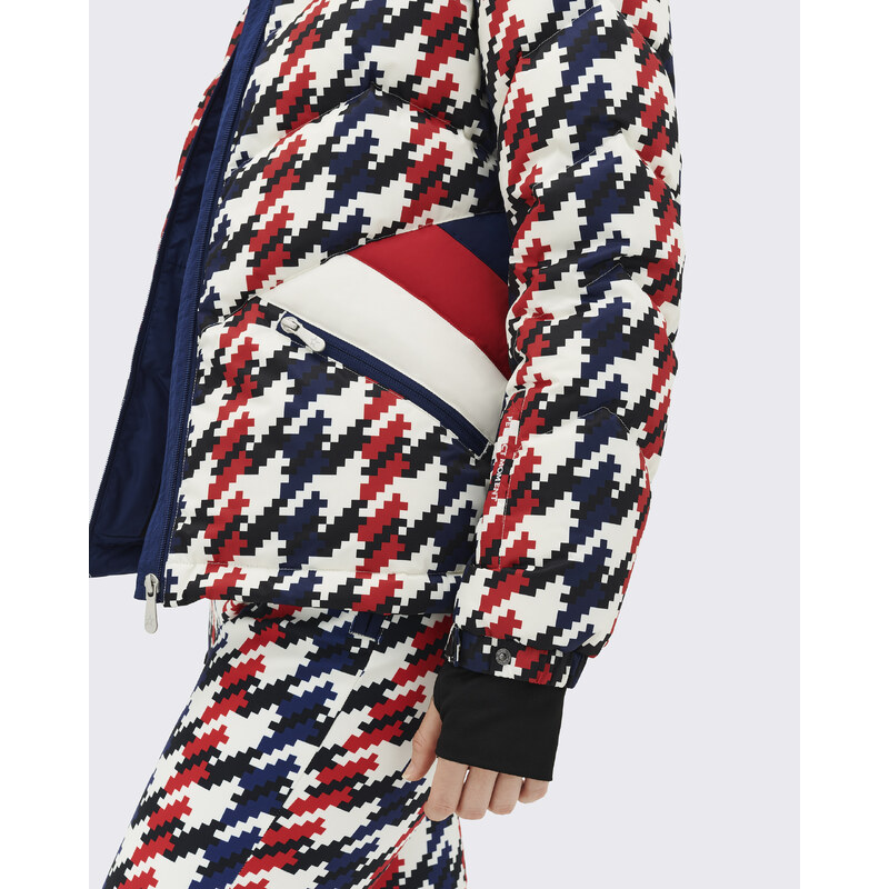 PERFECT MOMENT SKI DUVET JACKET HOUNDSTOOTH