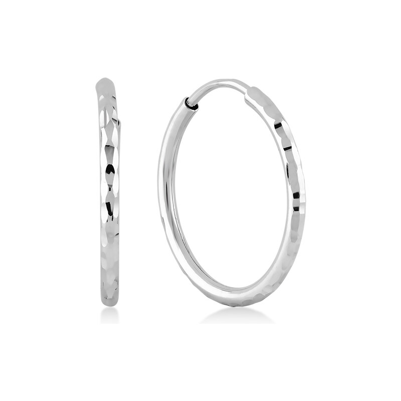 Lillian Vassago Kruhové náušnice v bílém zlatě 1,8 cm LLV06-GER340 106812243