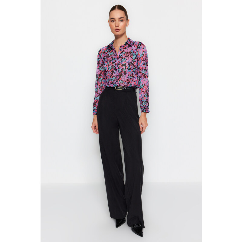 Trendyol Multi Color Floral Pattern Woven Shirt