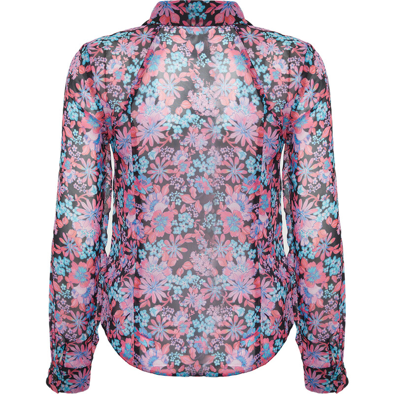 Trendyol Multi Color Floral Pattern Woven Shirt