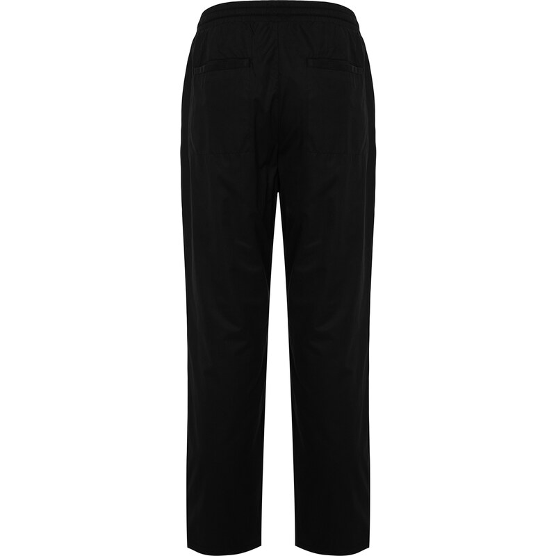 Trendyol Black Regular Fit Waist Lacing Detail Trousers