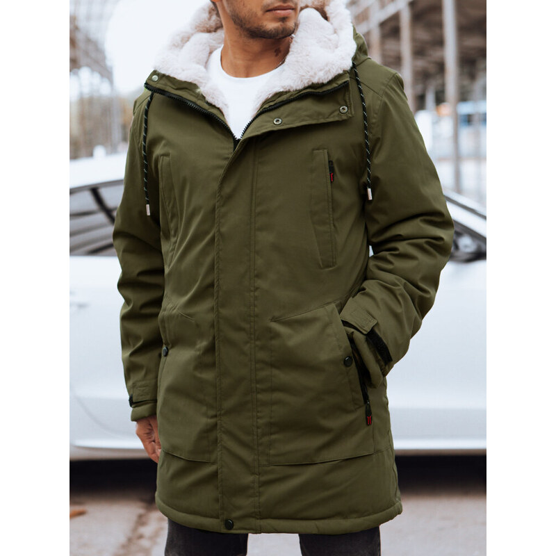 BASIC KHAKI TEPLÁ PÁNSKÁ PARKA