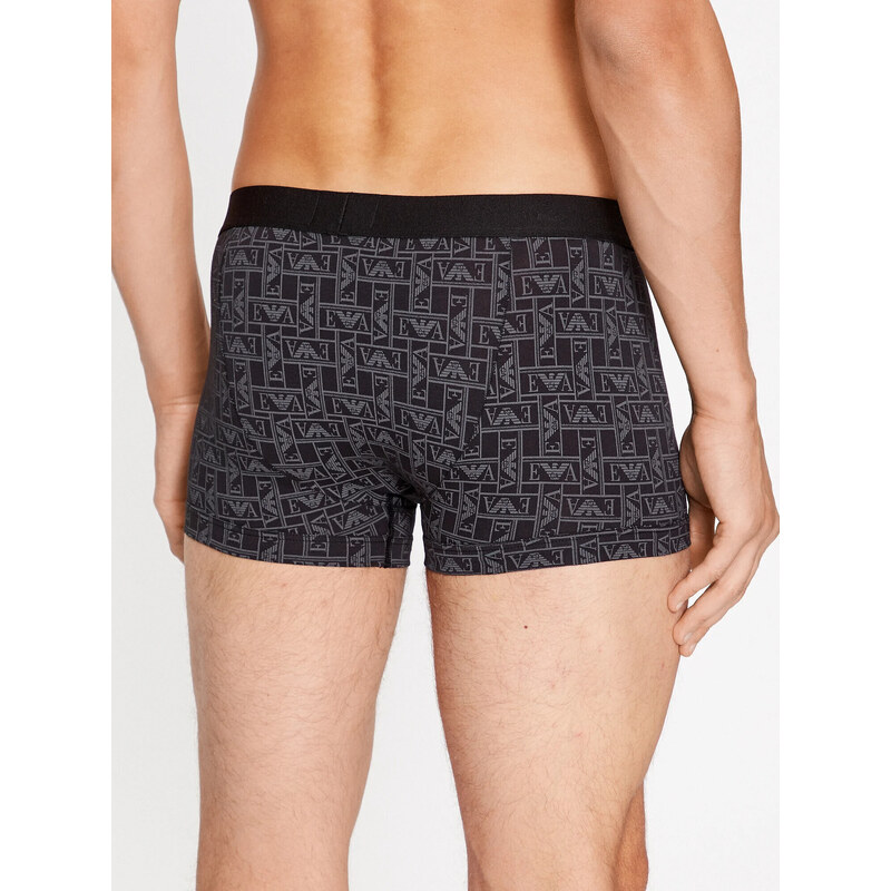 Pánské boxerky 111389 3F506 29221 grafitové s potiskem - Emporio Armani