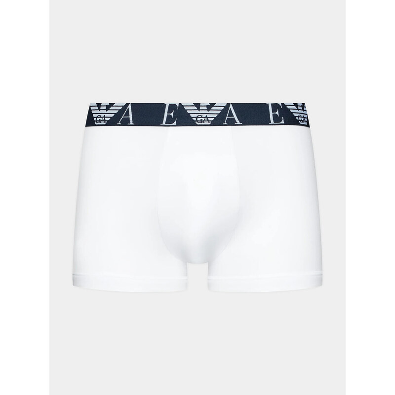 Pánské boxerky 3PACK 111357 3F715 13911 bílo-vínové-tm.modré - Emporio Armani