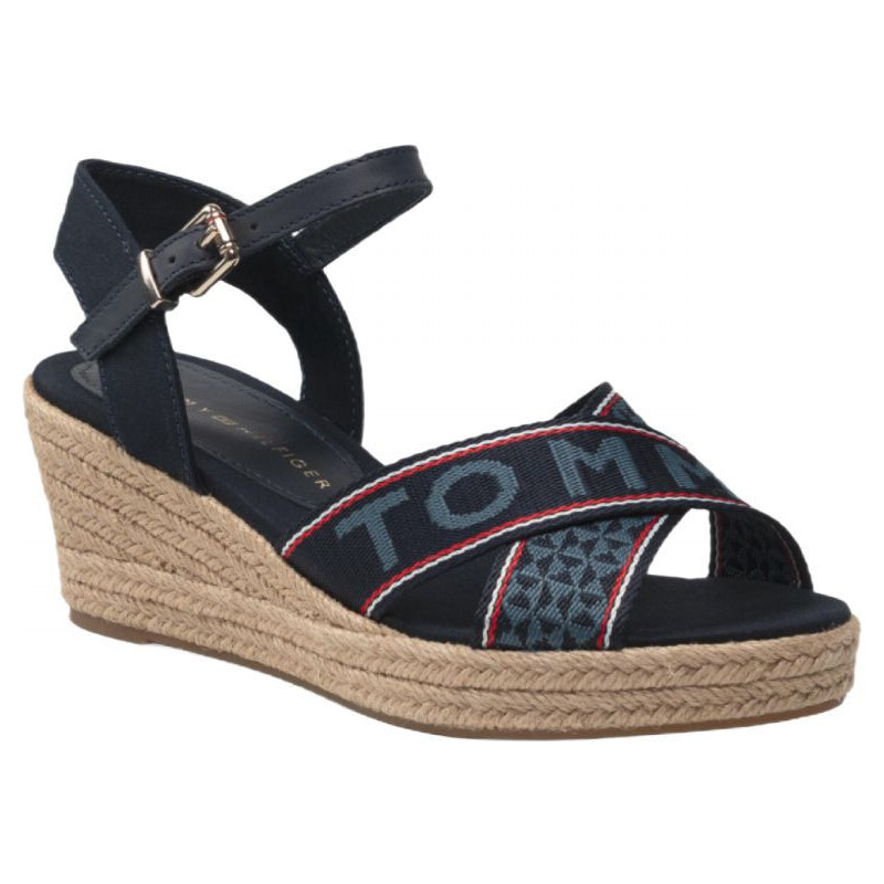 Nízké sandály Tommy Hilfiger Webbing Wedge Sandal W FW0FW06297