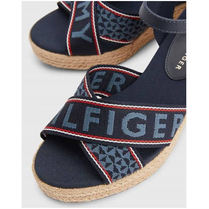 Nízké sandály Tommy Hilfiger Webbing Wedge Sandal W FW0FW06297