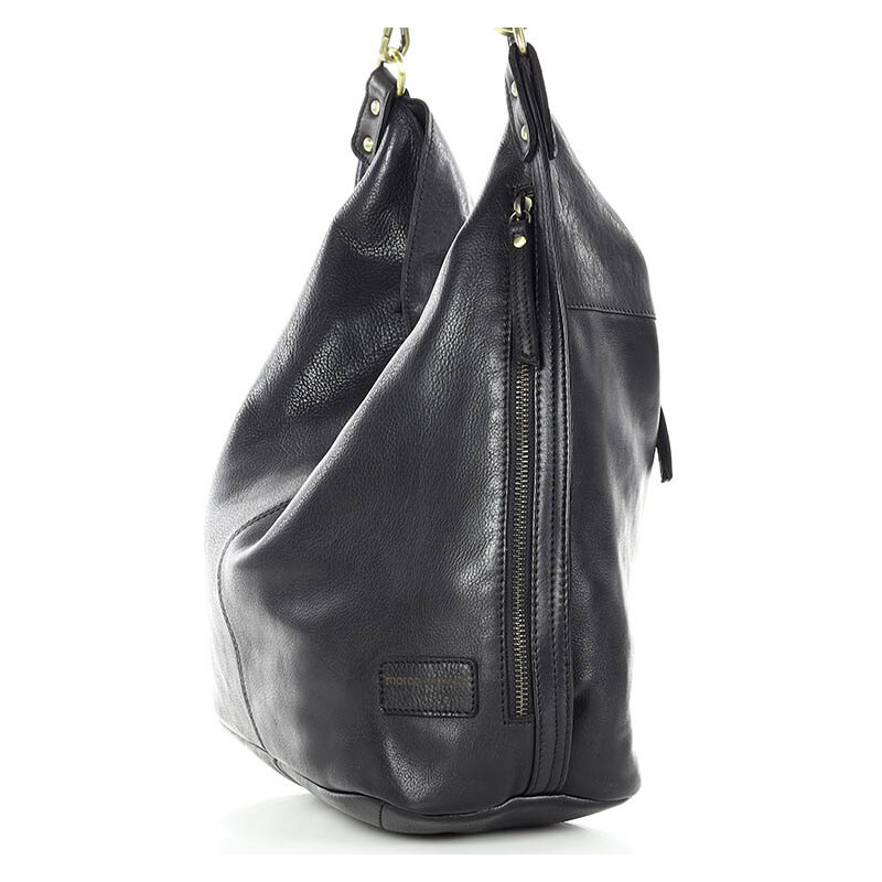 Marco Mazzini handmade Kožená kabelka přes rameno Mazzini vs32 černá