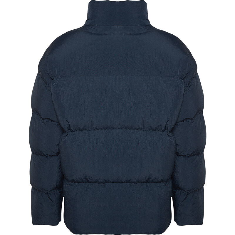 Trendyol Navy Blue Unisex Oversize Fit Stojatý límec Puffer Jacket