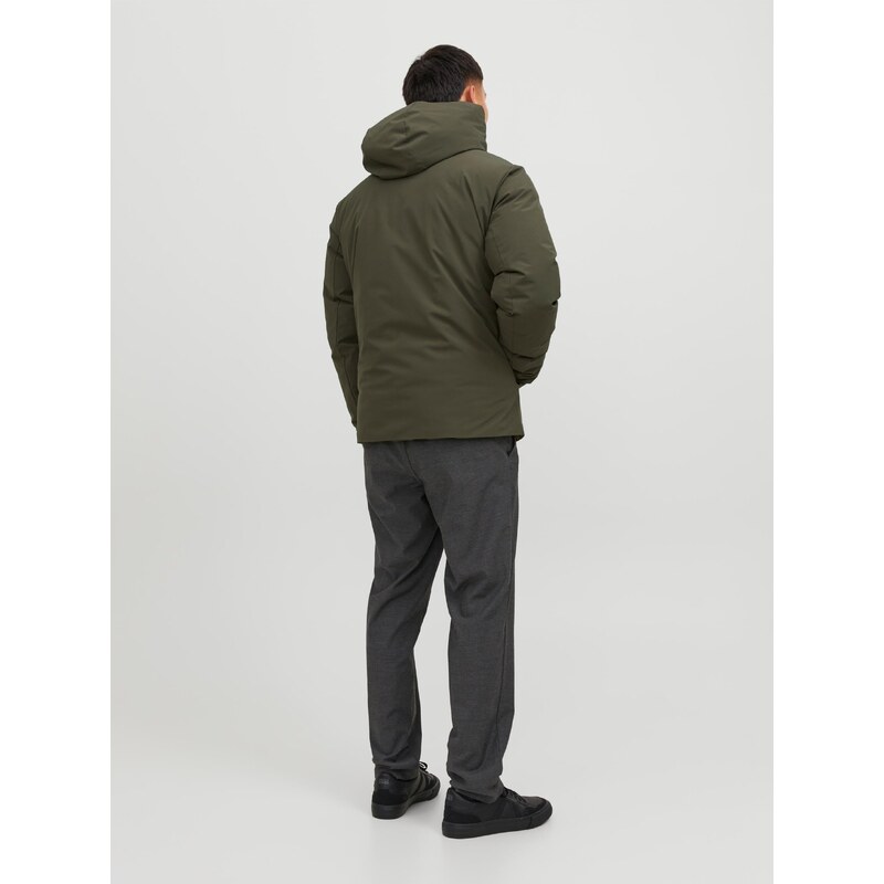 Khaki pánská zimní bunda Jack & Jones Keen - Pánské