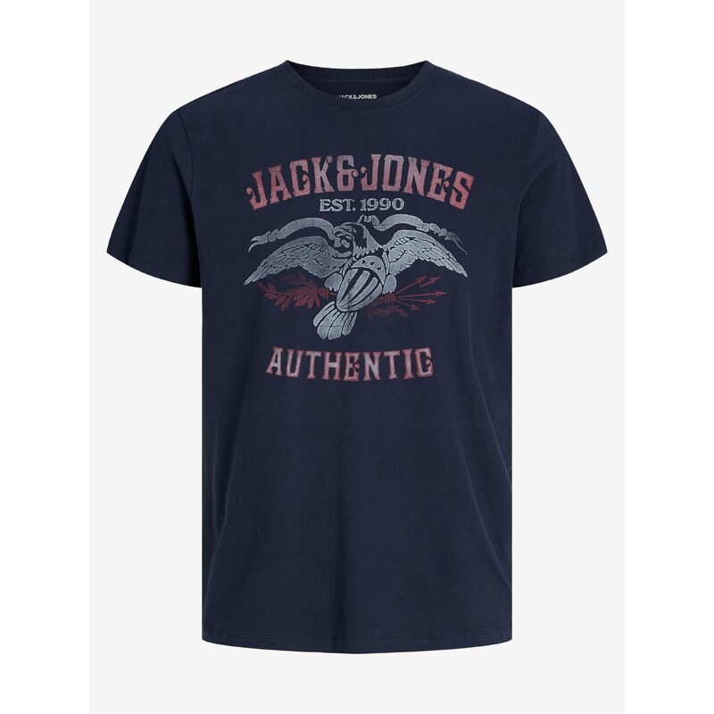 Tmavě modré pánské tričko Jack & Jones Fonne - Pánské