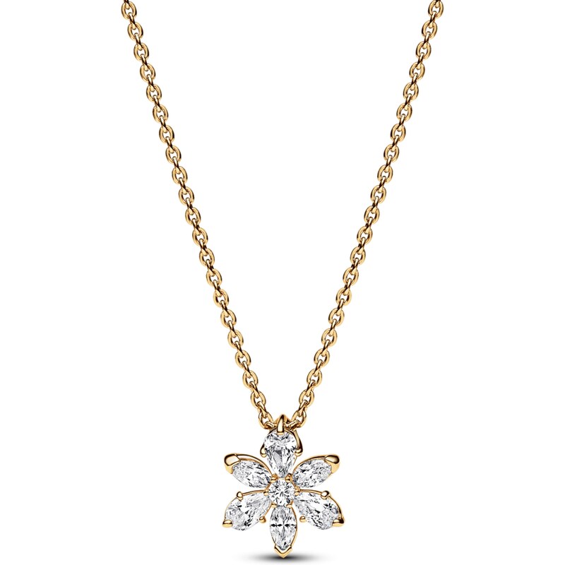PANDORA náhrdelník s náhrdelníkovým přívěskem Třpytivý herbářový shluk
