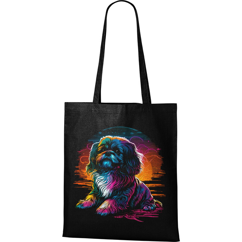 Plátěná taška - Shih tzu - Color Wave