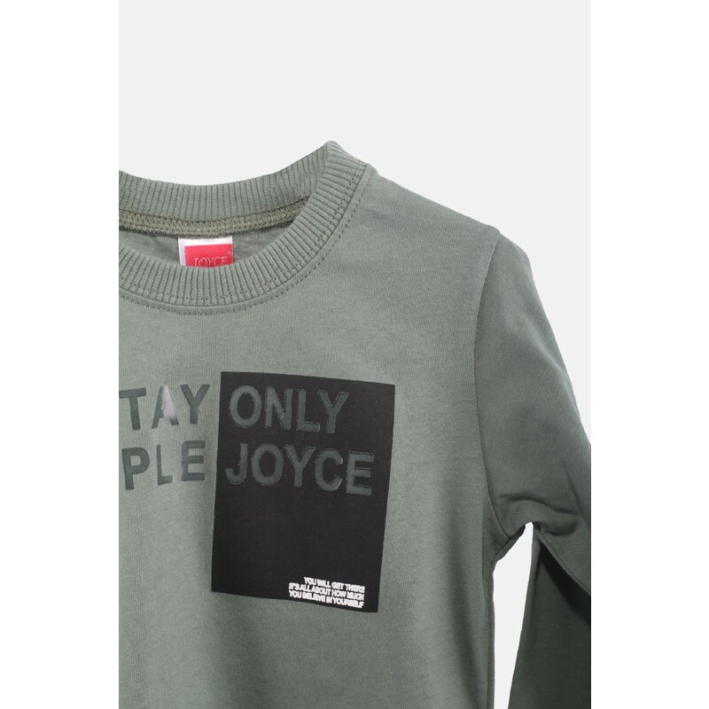 JOYCE Chlapecké triko s dlouhým rukávem "STAY TRUE"/Černá, zelená