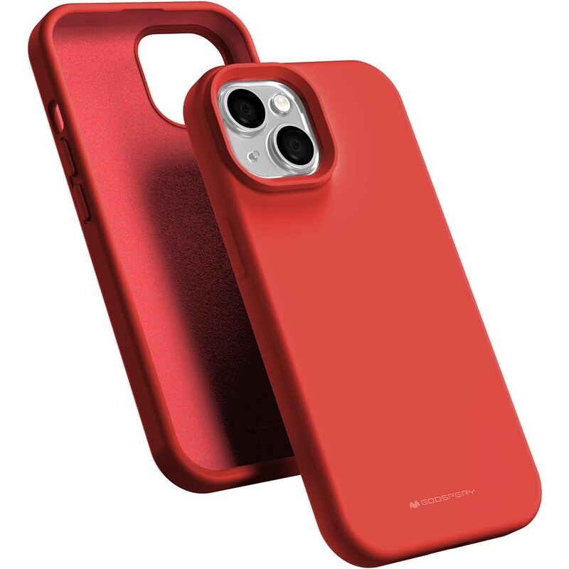 Ochranný kryt na iPhone 15 - Mercury, Silicone Lavender Red