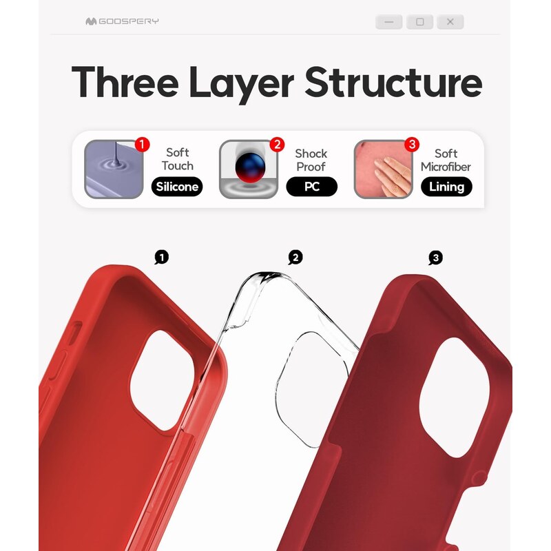 Ochranný kryt na iPhone 15 - Mercury, Silicone Lavender Red