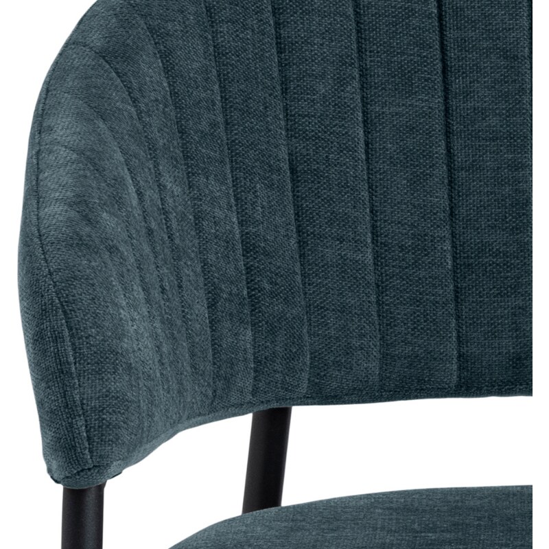 Scandi Modrá čalouněná jídelní židle Enzo