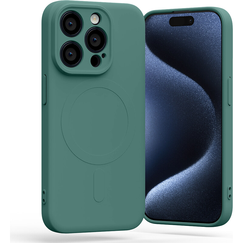 Ochranný kryt na iPhone XR - Mercury, SemiSilicon MagSafe Green